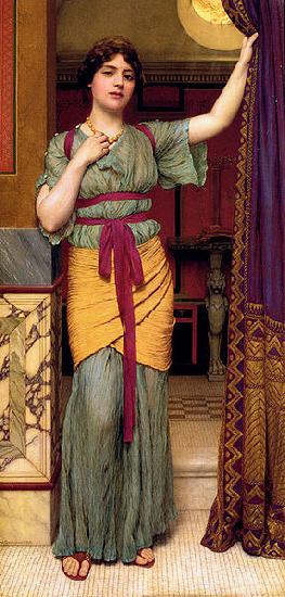 John William Godward A Pompeian Lady oil painting image